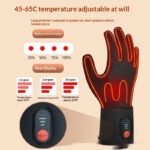 Rechargeable Heated Gloves for Mountaineering, Five Finger and Back of Hand Heating - Image 7