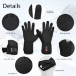 Rechargeable Heated Gloves for Mountaineering, Five Finger and Back of Hand Heating - Image 8