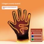 Temperature Controlled USB Heated Gloves, Waterproof Windproof, 3 Heat Settings